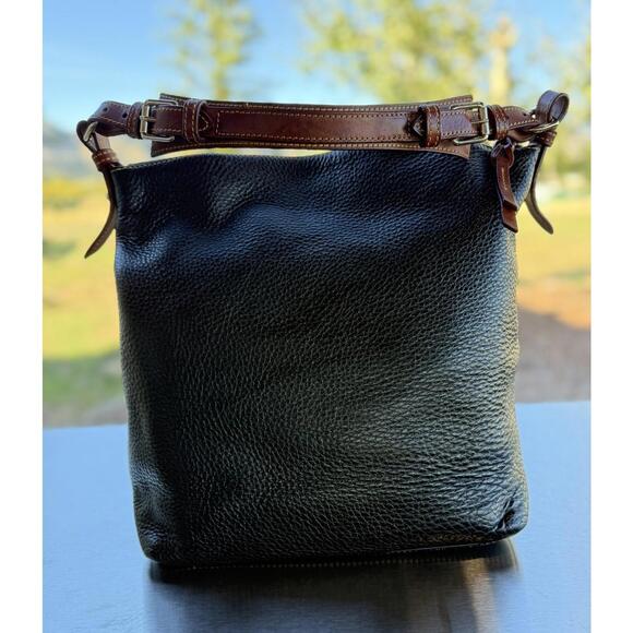 Dooney & Bourke Dillen Pocket Navy Pebbled Leather Hobo Bag - Picture 8 of 14